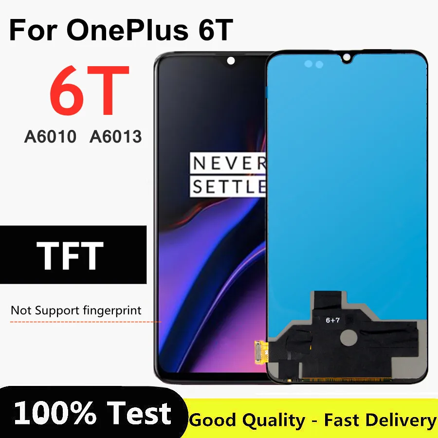 

6.41" TFT For Oneplus 6T A6010 A6013 LCD Display Touch Screen Digitizer Assembly Replacement for OnePlus 6T lcd 1+6t