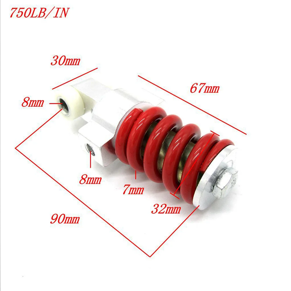 2 шт. пружинный амортизатор для электрических скутеров 90 мм 750