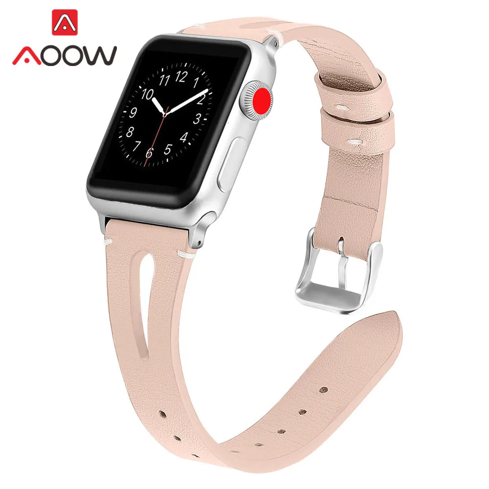 Ремешок из натуральной кожи с принтом для Apple Watch 40 мм 44 мм для iwatch 38 мм 42 мм ремешок серии 4 3 2 1 браслет аксессуары