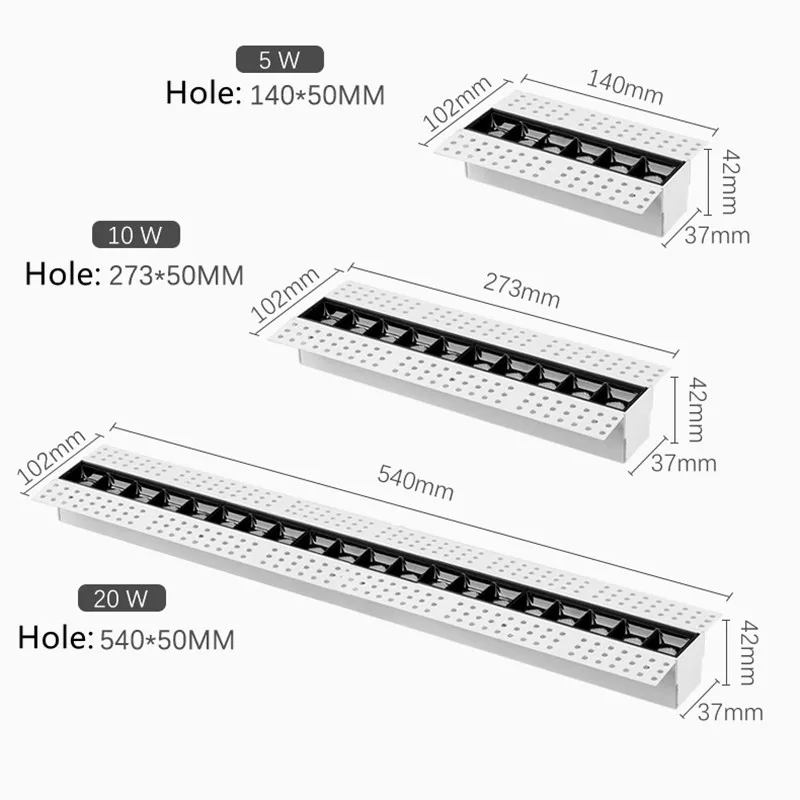 Встраиваемая светодиодная лампа монолитный блок светодиодов потолочный