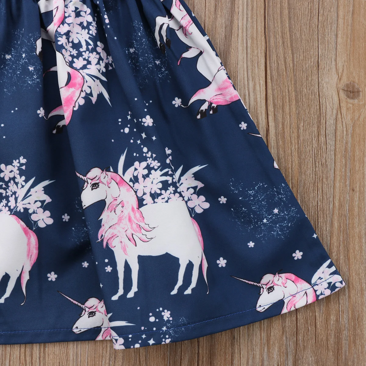 

Baby Girl Unicorn Printed Dress 1-6Y Toddler Kids Summer Casual Fashion Ruffled A-Line Dresses Party Princess Dress 2021 New