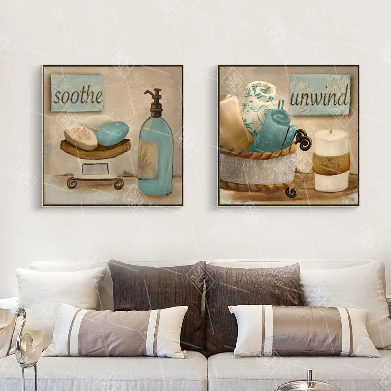 

Canvas Wall Art Prints Modern Home Decoration Canvas Painting Bathroom Picture Nordic Style Abstract Posters And Prints No Frame
