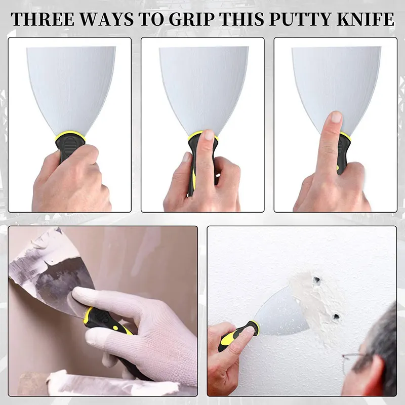 

Putty Shovel Metal Scraper Putty Knife Scraper for Drywall Putty Decals Wallpaper Baking Spackling Patching BV789