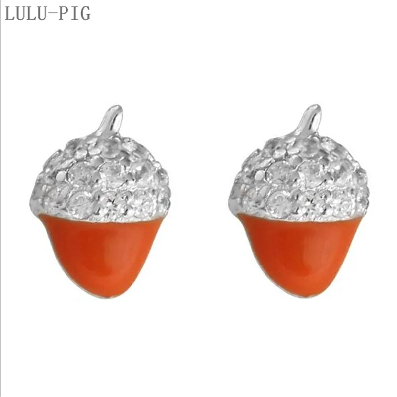 Женские серьги-гвоздики LULU-PIG изящные креативные серьги из соснового конуса и