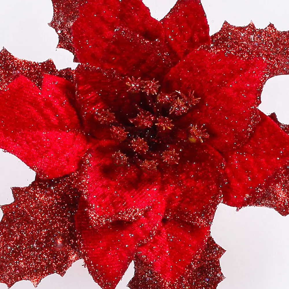 1 шт. Искусственные цветы к Рождеству елочные украшения Рождественские для дома