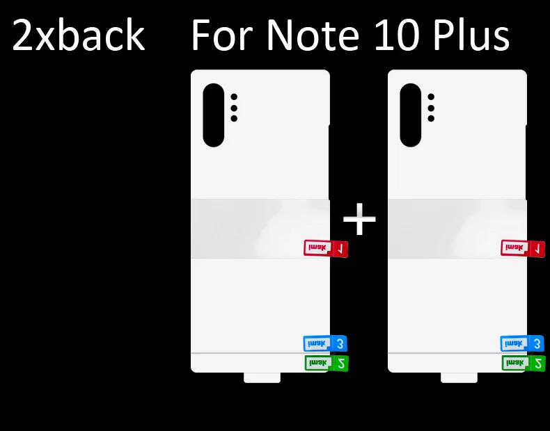 2xback Imak гидрогель пленка для samsung Galaxy Note 10 плюс сзади спереди Экран защитный прозрачный Олеофобное - Цвет: 2xback