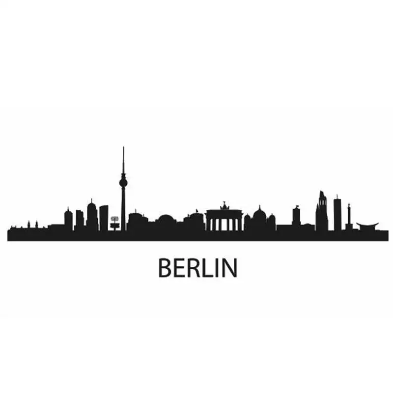 BERLIN City Decal Wall Sticker Car Vinyl Stickers Decor Mural Art Living Room Home Decoration Landmark Skyline | Дом и сад