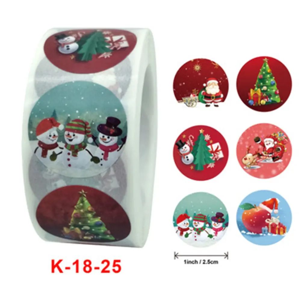 

1 roll(500 stickers) Cute Cartoon Paper Stickers Rolls Kids Wild Animals Smiley Face Love Star Christmas Birthday