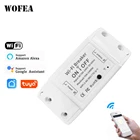 WOFEA WiFi умный светильник, универсальный выключатель, таймер, приложение Smart Life, беспроводной пульт дистанционного управления, работает с Alexa Google Home