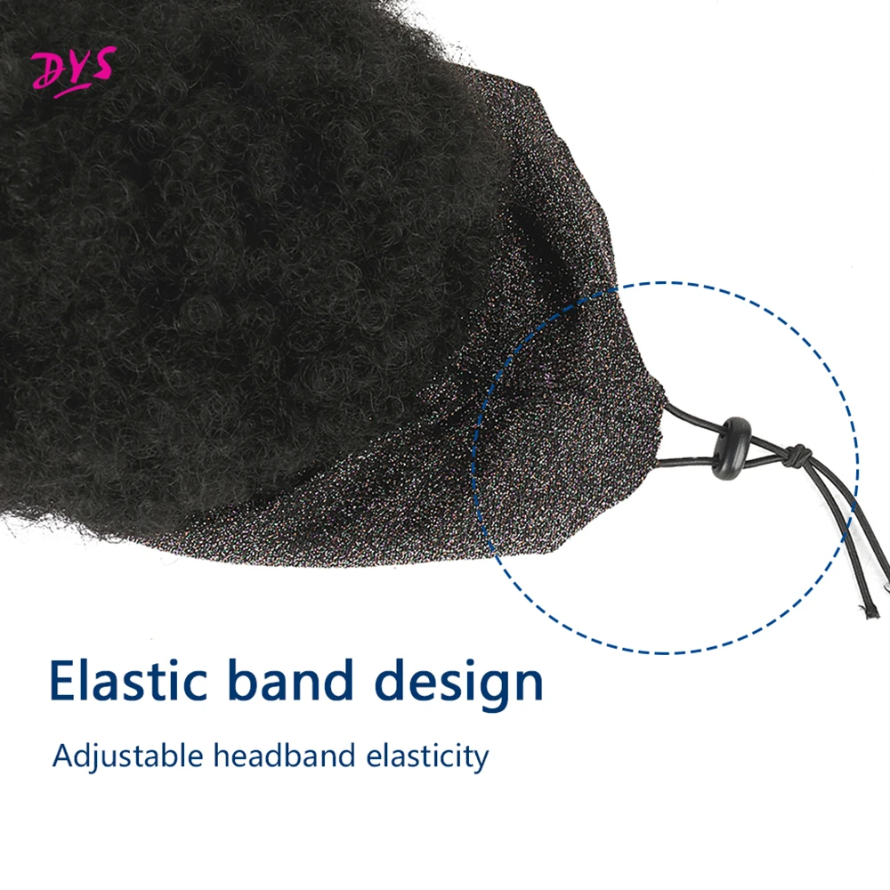 Высокая пышность тюрбан хвост короткий кудрявый завёртывание головы шнурок