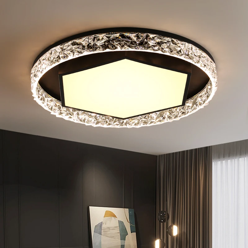 

White Black Modern Led Ceiling Lights for Living Room Bedroom Dining Room Dimmable Lamp Indoor Round Sqaure Fixtures Lustres