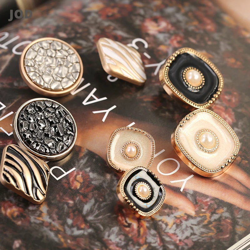 Черное золото металлические пуговицы для одежды женский костюм пальто Cc
