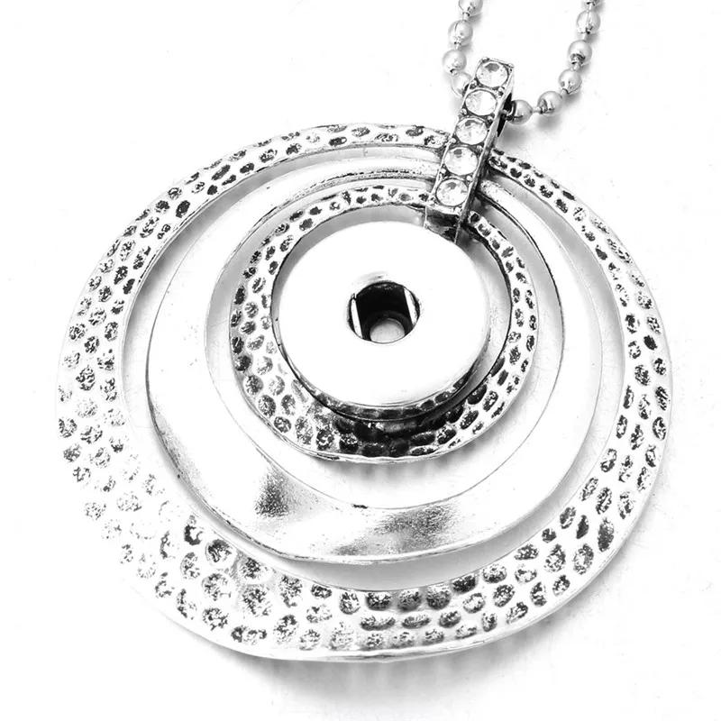 Новые стили металлические ювелирные изделия 18 мм кнопки ожерелья и подвески