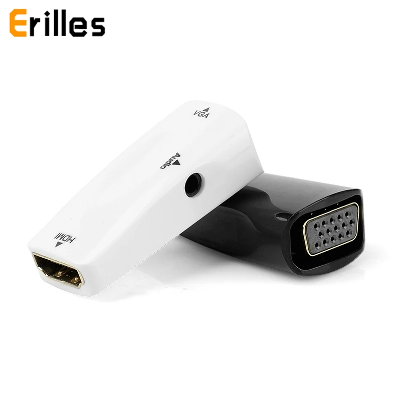 Женский HDMI VGA мини адаптер HD 1080P с аудио кабелем HDMI2VGA конвертер для ПК ноутбука