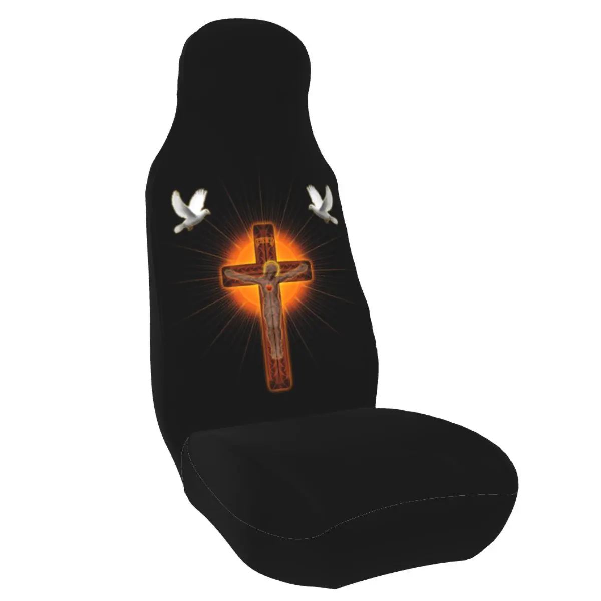 

2 car chair cover: Jesus Christ car chair cover - Semi-Custom Fit - Front - Will Make Fit Any Car/Truck/Van/RV/SUV