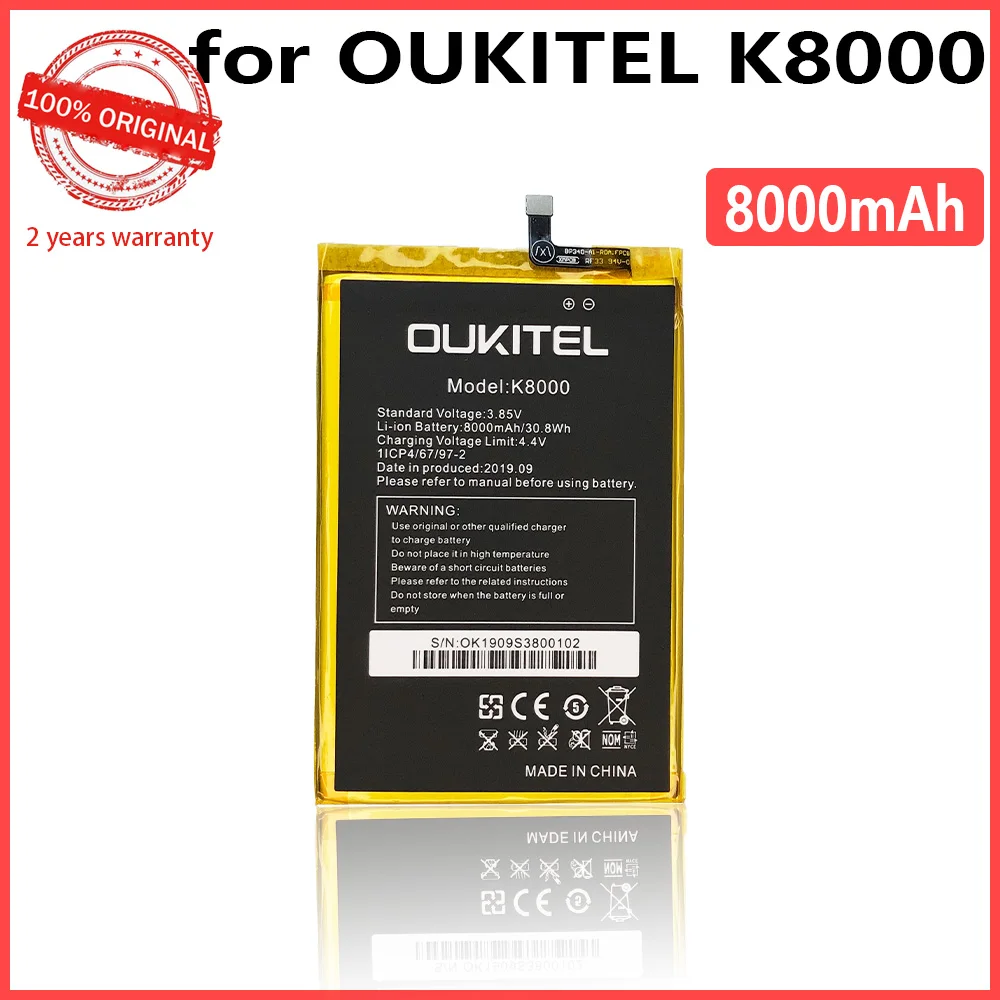 100% Оригинальный аккумулятор 8000 мАч для Oukitel K8000 аккумулятор  запасная батарея для мобильного телефона аккумулятор + номер отслеживания |  AliExpress