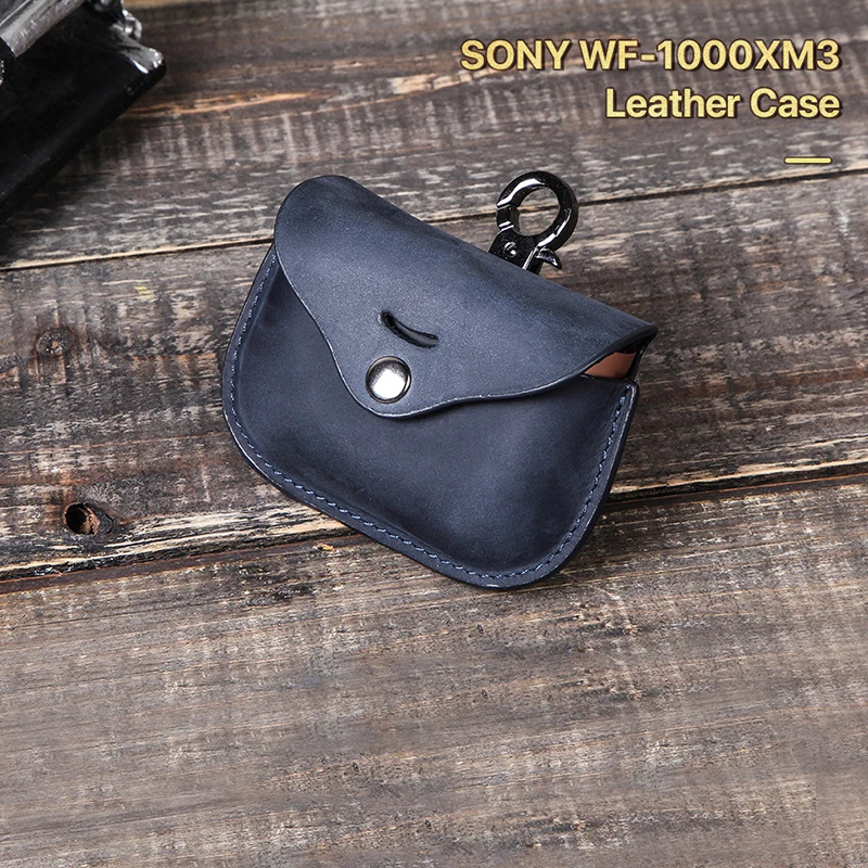 Кожаный чехол для наушников портативный сумка хранения Sony WF-1000XM3 умные