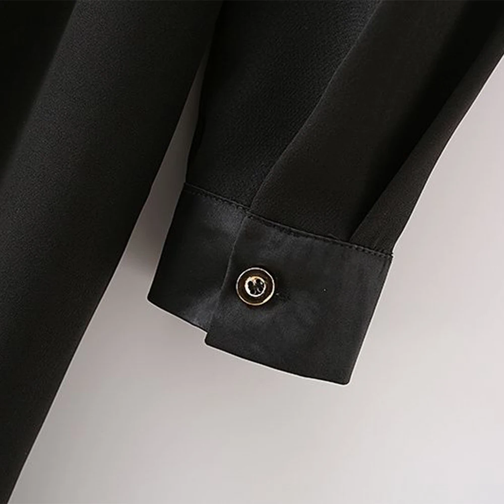 

2020 New Women Black Dress With Belt Long Sleeves Short Dress Fashion Elegant Lady Chic Shirt-style Woman Dresses