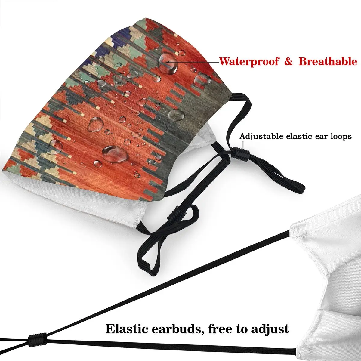 Турецкая Этническая многоразовая маска для лица с алмазным рисунком винтажная