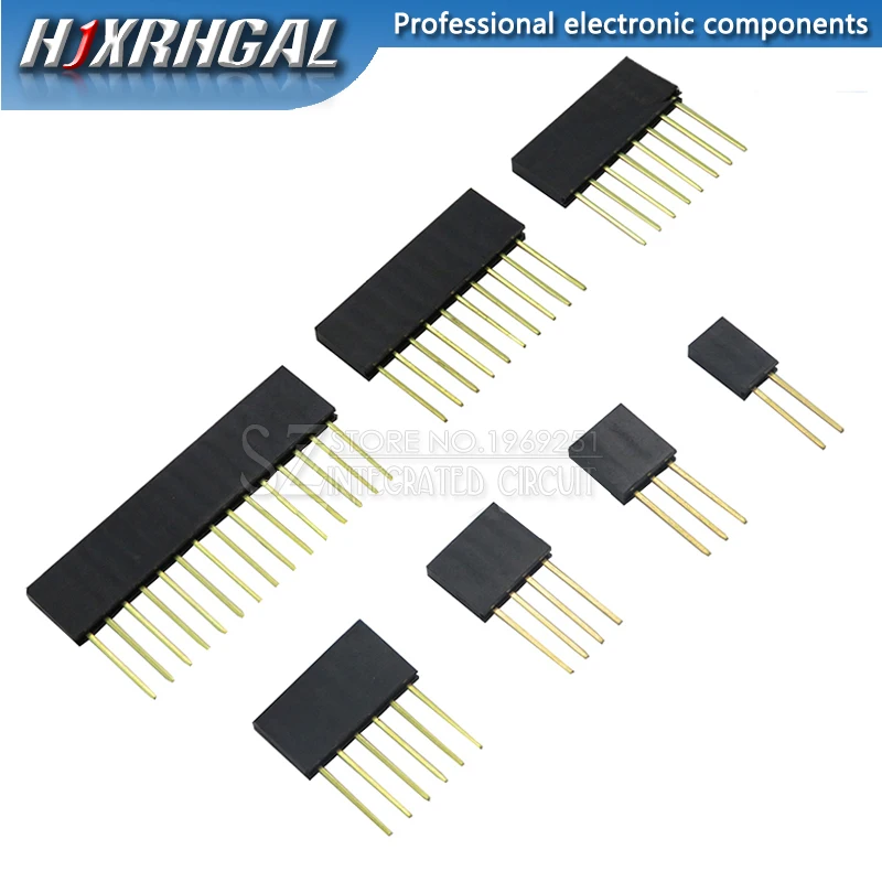 10 шт. 2/3/4/6/8/10/15 Pin 2 54 мм штабелируемые длинные ножки Женский штырь для Arduino