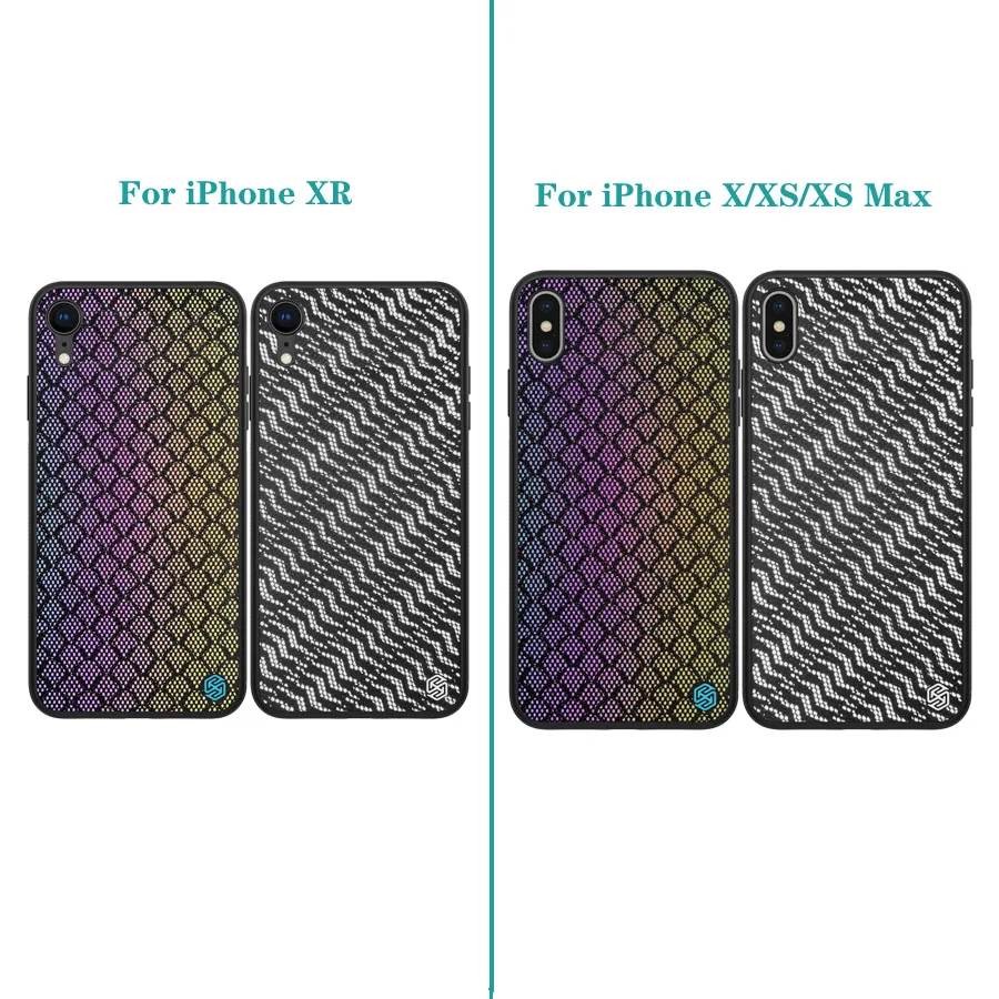 Для iPhone XS Max чехол iPhone X XS XR чехол NILLKIN тканая полиэфирная сетка светоотражающий чехол для телефона PC задняя крышка для iPhone XS Max