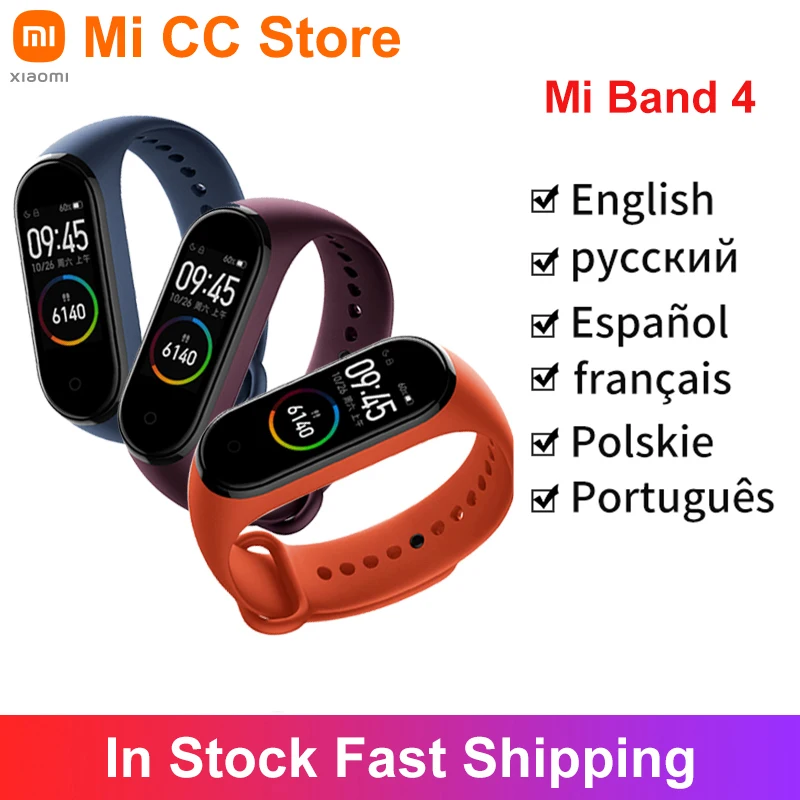 Умный Браслет Xiaomi Mi Band 4 Смарт сердечного ритма фитнес трекер Bluetooth спортивные