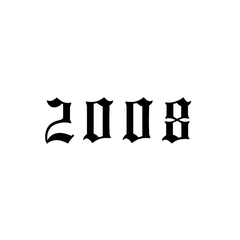 2008 Ожерелье с цифрами 1985- лет, ожерелье со старым английским низом, женское ювелирное изделие из нержавеющей стали, BFF цепочка, колье, Collares De Moda - Окраска металла: 2008