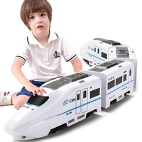 18 harmony railcar simulation high speed railway train toys for boys electric sound light train emu model puzzle child car toy