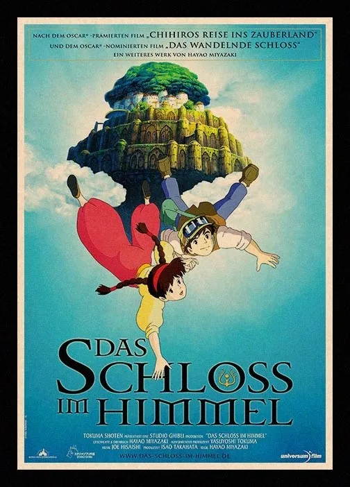 Идеальный JL Laputa Castle in the Sky Хаяо миядзяки; домашний декор крафт Бумага высокое качество постер на стену стикеры TKZC01