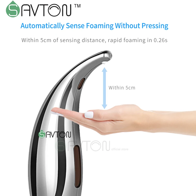 Автоматический диспенсер для мыла SAVTON Бесконтактный индукционный пенопластовый
