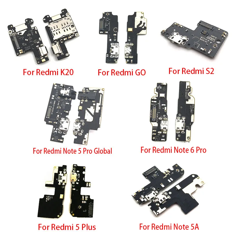Плата зарядного устройства PCB Flex для Xiaomi Redmi K20 GO S2 7A Note 6 7 5A 5 Pro Global USB порт коннектор