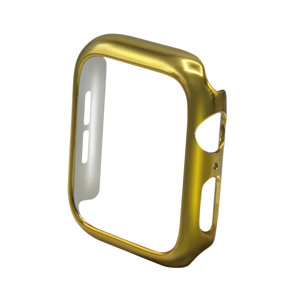 Золото Ультра тонкий бампер для Apple Watch Series 4 40 мм 44 мм PC чехол тонкий чехол для iWatch 5 защитная пластиковая рамка 40 44 мм ремешок - Цвет: Золото
