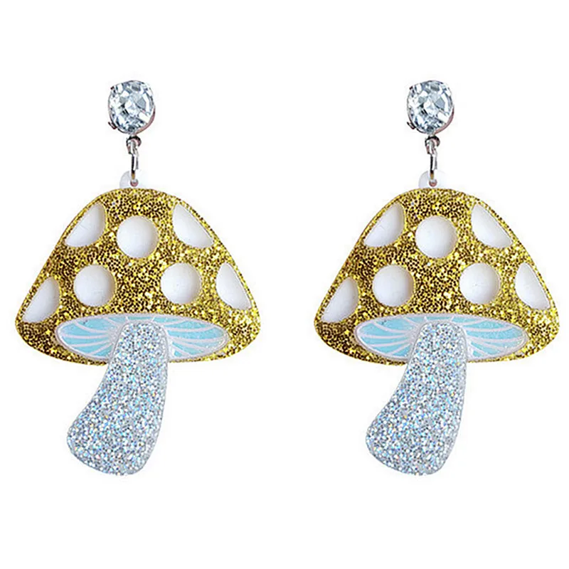 Модные серьги подвески золотого и серебряного цвета с блестящим порошком