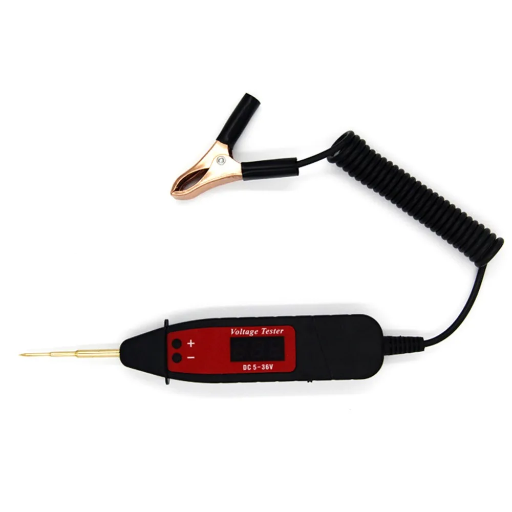 Universal 5-48V LCD Digital Automotive Car Circuit Tester Auto Voltage Meter Power Probe Lamp Test Pen with 14inch Spring Cable |
