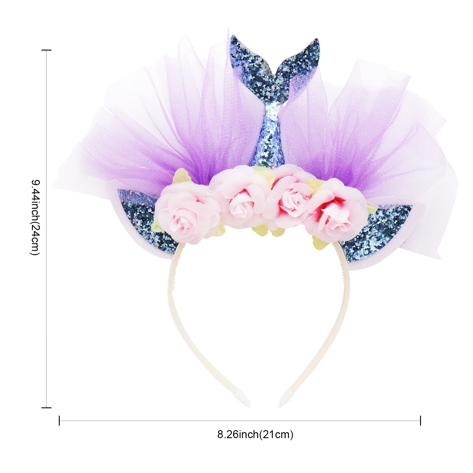 1 шт в лоте повязка на голову для Русалочки с блестками и виде морской звезды