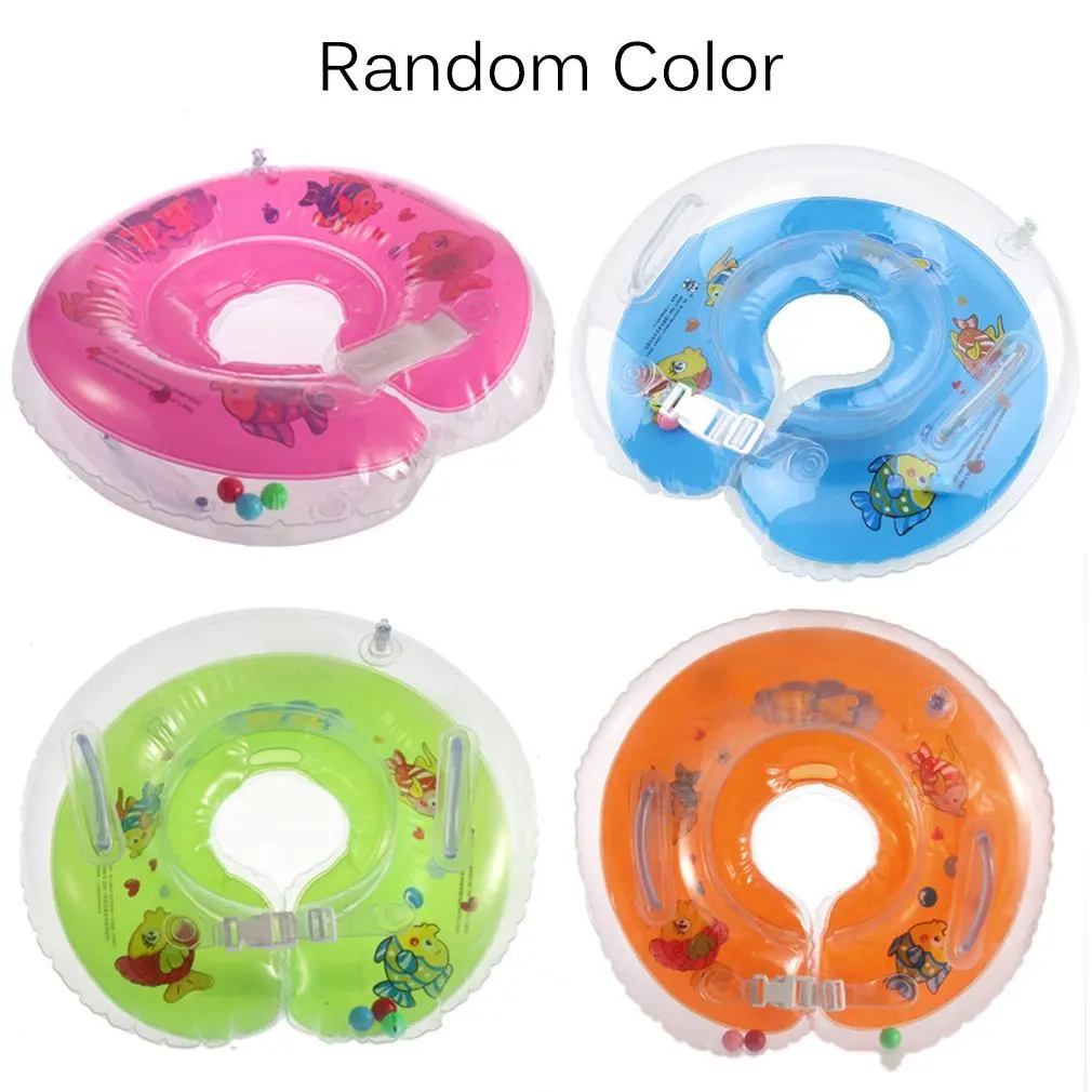 

Inflatable Circle Infant Adjustable Swimming Neck Baby Swim Ring Float Ring Safety Double Protecting Baby Swim Accessories