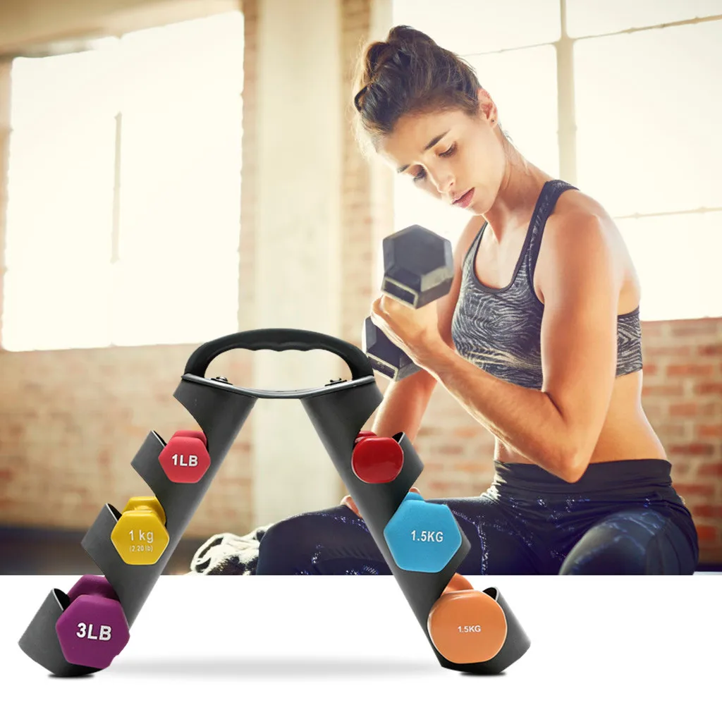 Вешалка держатель для гантелей полки хранения домашний тренажерный зал