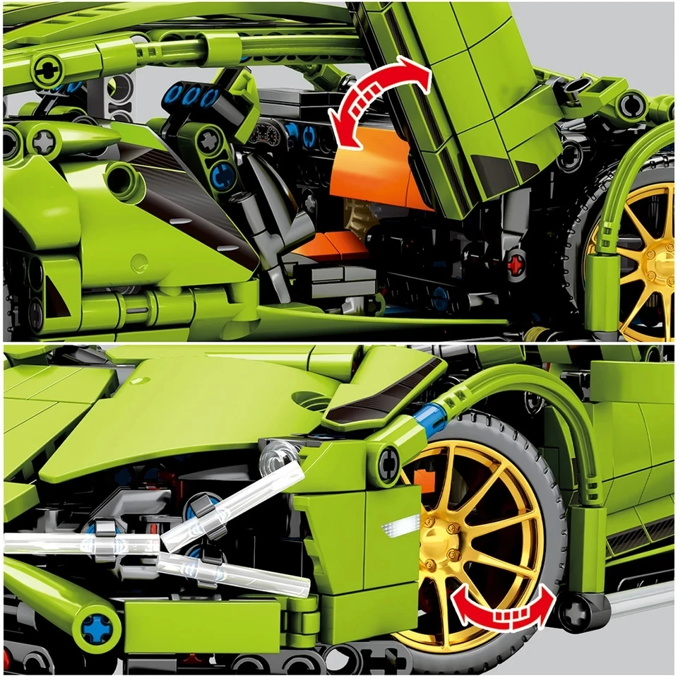 

1254Pcs Technic Super Racing Sports Vehicle Remote Control Building Blocks City Speed Racer RC/non-RC Bricks Children Toys Gifts