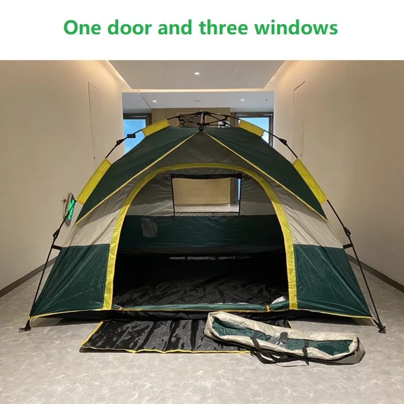 

3-4 People Four-sided Ventilation Automatic Quick Open Camping Tent Outdoor 210D Oxford Cloth Mountaineering Fishing Equipment