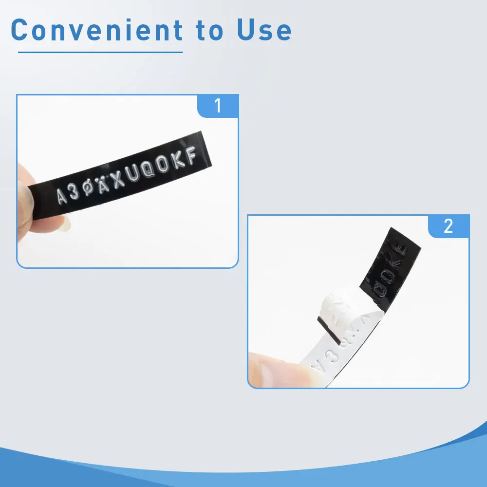 Labelwell флуоресцентная оранжевая 3D пластиковая лента с тиснением для 9 мм Ручная