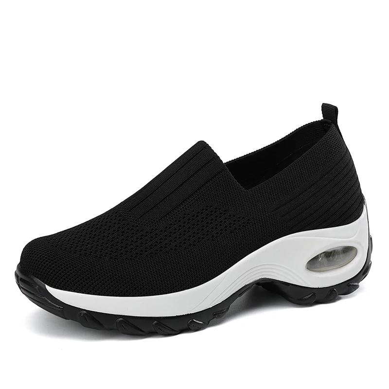 

Fashion Women Flat Platform Shoes Breathable Mesh Casual Shoes Woman Height Increasing Ladies Flats Shoes Chunky Sneakers