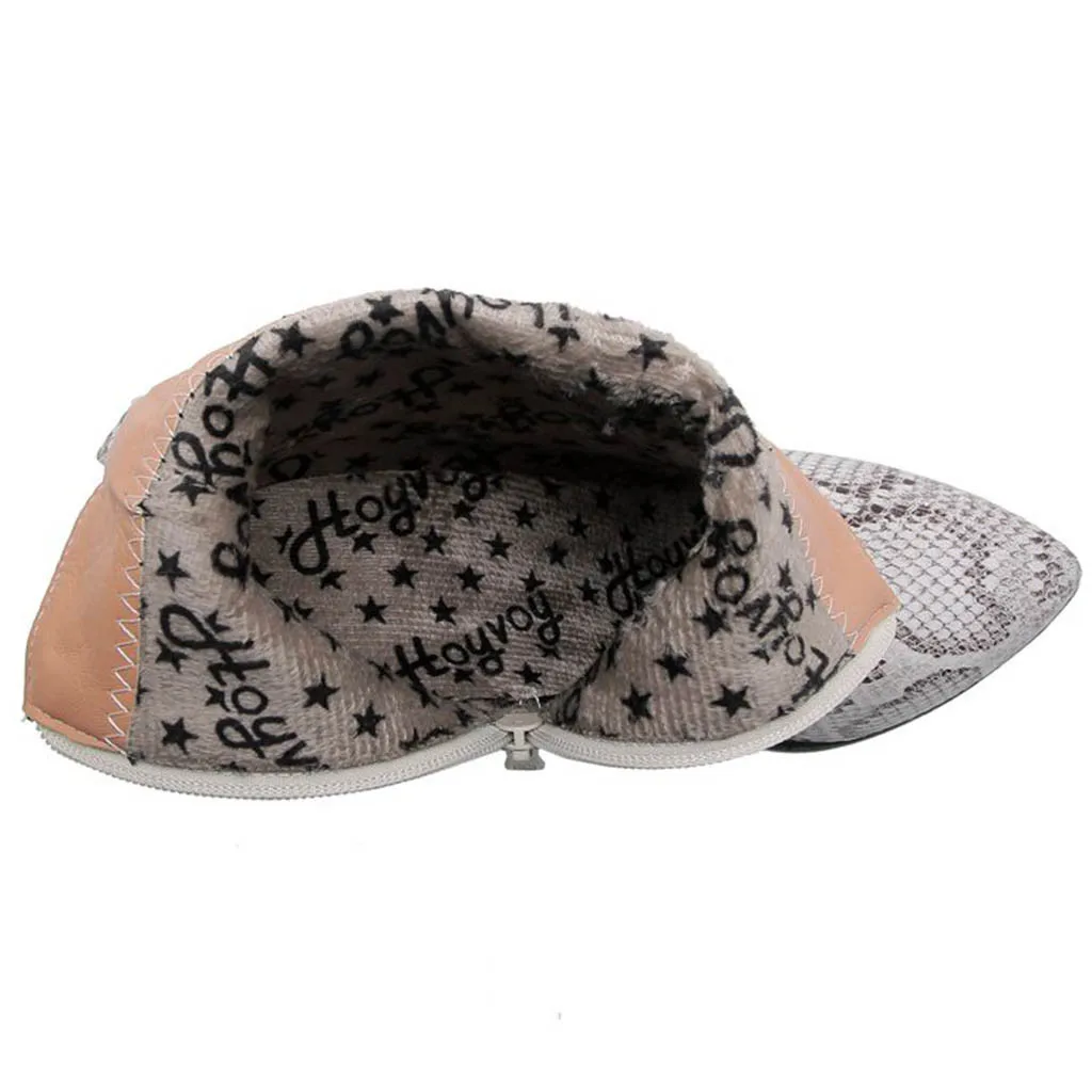 SAGACE Snakes Women Boots Ankle Female Autumn Winter Shoes Woman Colorblocks | Обувь