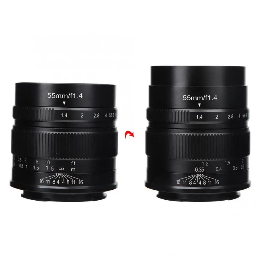 Объектив с большой диафрагмой 7artisans 55 мм F1.4 объектив ручной фокусировкой и