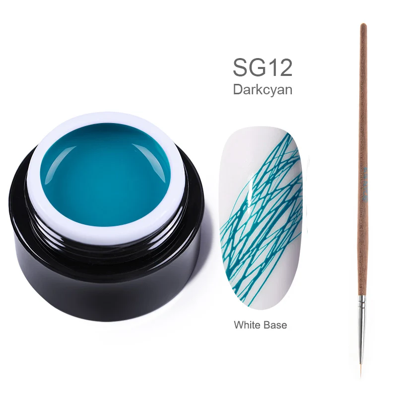 Set 5 BORN PRETTY, 5 мл, гель для рисования ногтей, лак, краска для ногтей, лак для ногтей, толстая упругая краска, УФ-гель, впитывающий паучий гель - Цвет: Set 5