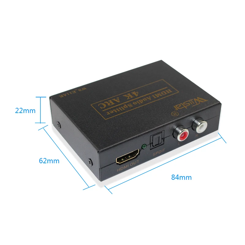 Wiistar HDMI Audio Extractor Converter to Spdif L/R 4K 2K Adapter for PC PS4 Blu-ray DVD | Электроника