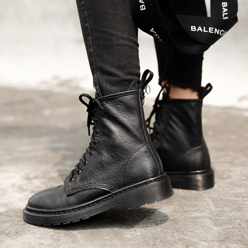 Женские ботинки из натуральной коровьей кожи Mordoan короткие в британском стиле