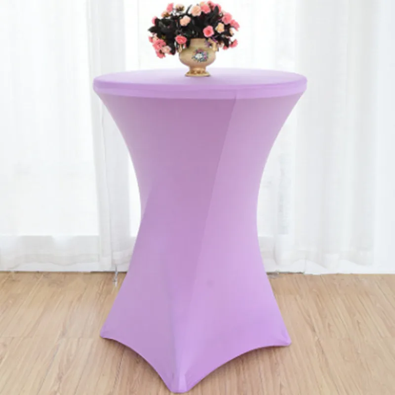 Lilac 1 шт. эластичный спандекс коктейльное покрытие для стола лайкра стрейч бар Скатерть для свадьбы Отель банкет украшения - Цвет: Lilac
