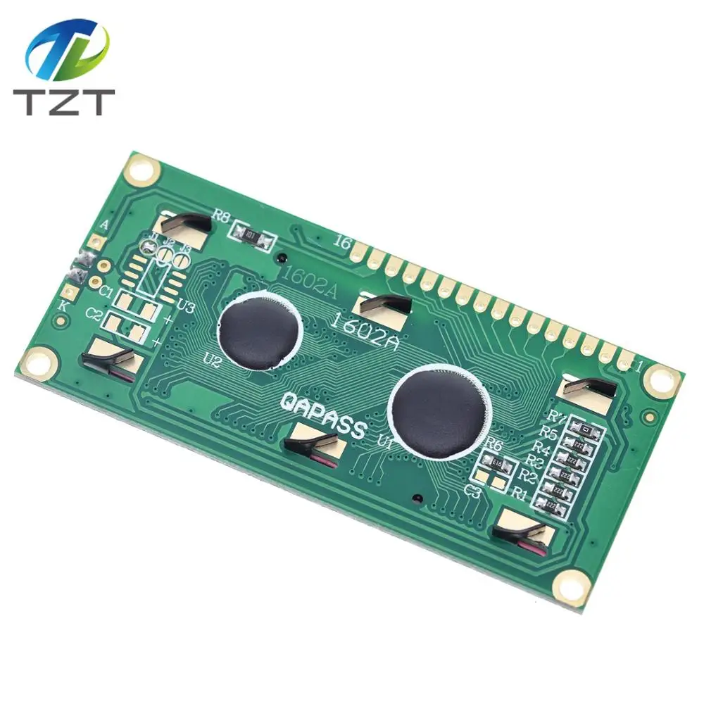 TZT LCD1602 1602 module Blue green screen 16x2 Character LCD Display Module HD44780 Controller blue blacklight | Электронные
