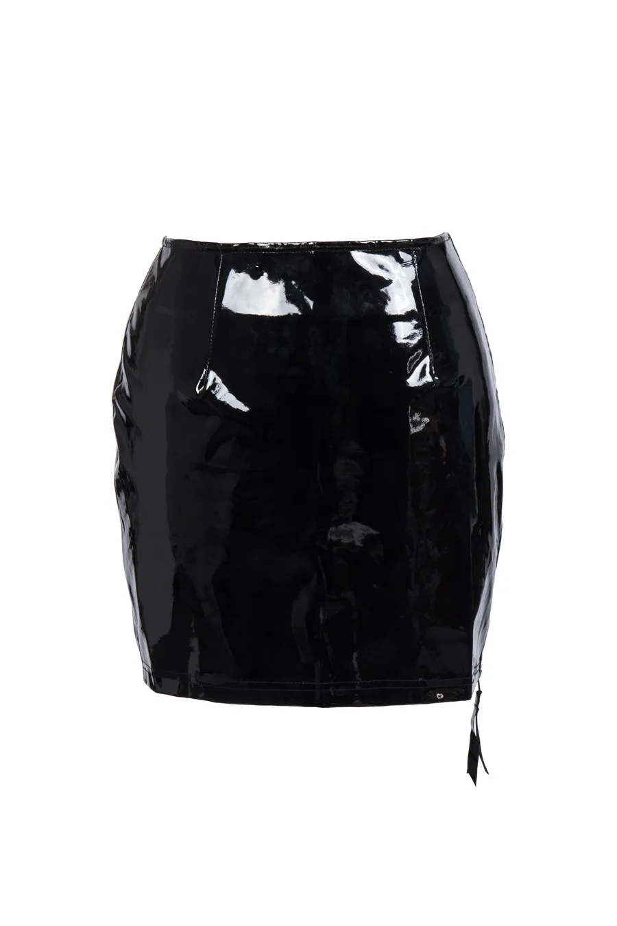 Mini Skirt Vinyl Latex Zipper Gothic Nightclub Club Pole Dance Skirt