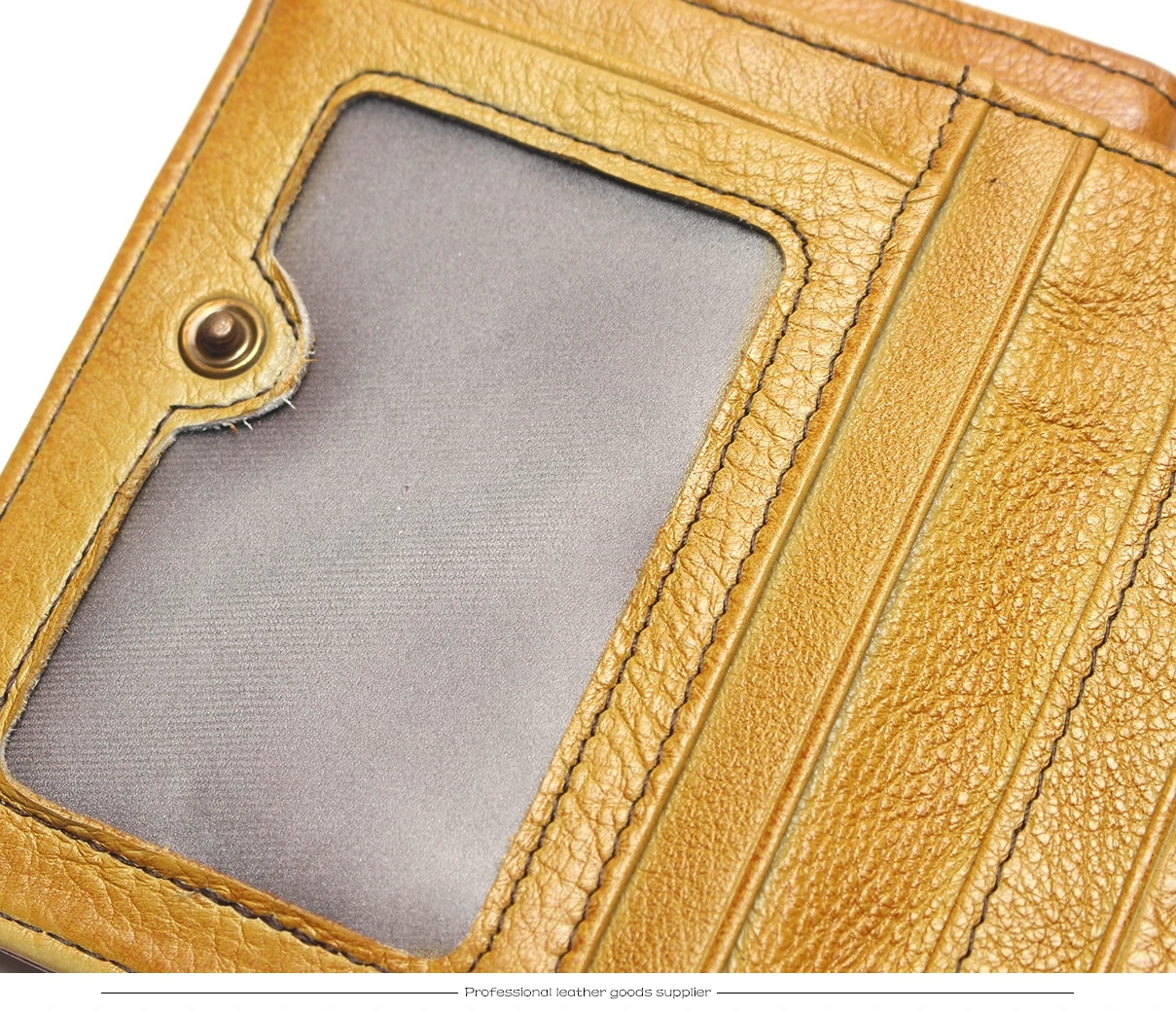 Natural Leather RFID Blocking Men's Top Layer Leather Brushed Wallet Handmade Retro Wallet Pure Leather Leather Coin Purse